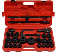 GAOUSD Lot De 26 Douilles à Cliquet Coffret Douille Poids Lourd (21-50 mm et 50-65 mm) Jeu de Clés à Douille,Ratchet Spanner,Pour Voitures, Fourgonnettes, Autres Réparations
