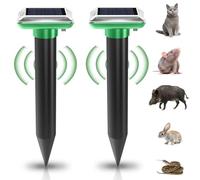 GAOUTO 2 pièces Répulsif solaire pour taupes : Répulsif solaire à ultrasons, Répulsif solaire contre les taupes, Moyen de lutte contre les taupes et les campagnols, lutte antiparasitaire pour le