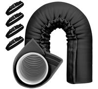 GAOXIAO Couvercle de Tuyau de Climatisation Portable Protection, Anti-Poussière Calorifugé Résistant UV, Isolation pour Tuyau D'évacuation Climatiseur, pour Garage Salon Black 150x53cm