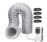 GAOXIAO Couvercle de Tuyau de Climatisation Portable Protection, Anti-Poussière Calorifugé Résistant UV, Isolation pour Tuyau D'évacuation Climatiseur, pour Garage Salon Grey 150x53cm