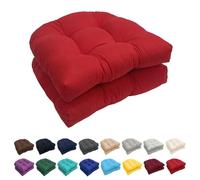 GAOXIAO Lot de 2 Galette de Chaise Ronde Extérieur Imperméable, Coussins de Chaise de Jardin Épais de 10cm, Coussins de Siège de U Semi-Circulaire pour Patio Meuble Red 2pc 48 x 48cm