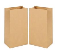 Gaoyong 100 Sac Kraft 15.5x10x30cm Sachet Kraft Alimentaire Marron Sac Kraft Petit Format Compact et Solide pour Nourriture, Bricolage et Événements (70 g/m2)