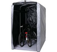 Garage à vélos HWC-N61, garage en film plastique Garage de rangement Tente de garage, alu protection UV imperméable, 201x121x201cm ~ argent