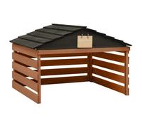 Garage de tondeuse à gazon - vidaXL - 78x74x54 cm - Bois de sapin massif - Protection contre pluie et UV - Accès facile