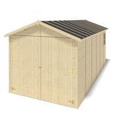 Garage en bois - 18.19m2 - 3.05x5.91m - Ep. 18mm - couleur: naturel - GAR29 - ALTANKA