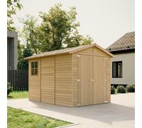 Garage en bois 6 m² - Débarras avec fenêtres - H222xL320xB244 cm - TIMBELA M105