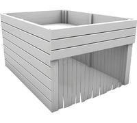 Garage en bois massif pour jardinières sur le toit (compatible avec les robots tondeuses Automower, Robomow, Landroid, Bosch, Gardena)