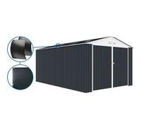 Garage métal " Houston" - 15,36 m² Avec panneau solaire - Anthracite Anthracite G