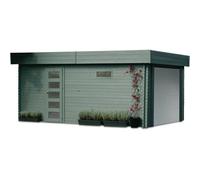Garage "Modern" - 19.26 M² - 3.58 X 5.38 X 2.56 M - 40 Mm - Porte Motorisée