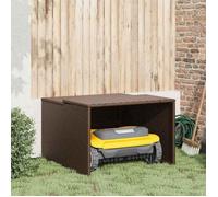 Garage pour robot tondeuse marron 86x90x52/57cm - Usage Intérieur/jardin - VIDAXL - design-classique, résine tressée EU25_X66148