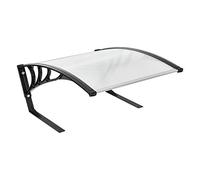 Garage pour Robot Tondeuse Protection Contre Intempéries Structure Robuste Métal ABS Aluminium Polycarbonate 78 x 103 x 46 cm Noir Transparent