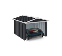 IDMarket - Garage pour Robot Tondeuse Toit à 2 pentes métal Gris Anthracite 86 x 98 x 62 cm
