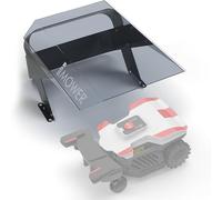 Garage pour robots tondeuses Mobius, compatible avec Ambrogio Twenty : toit translucide, accès facile au clavier, protection contre le soleil, la pluie et la grêle