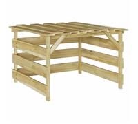 Garage pour tondeuse à gazon - vidaXL - Marron - Pin imprégné - 84x80x56 cm - Rustique - Durable - Rangement optimal