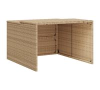 Garage pour tondeuse-robot Beige 86x90x52/57 cm Poly rotin