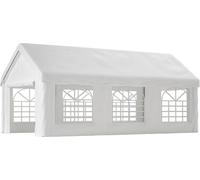 Garage pour véhicules sous tente 3x6m - Double porte à enroulement pour un accès complet, construction robuste de protection contre les intempéries - Avec toit amovible et bâches latérales