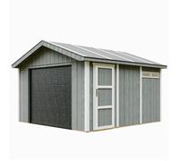 Garage QUALITÉ PREMIUM 13 m² - L378xl412 cm - Timbela M990B-CAVERN STEEL