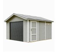 Garage qualité premium 13 m² - l378xl412 cm - gris