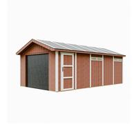 Garage qualité premium 21 m²- l378xl648 cm - rouge