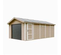 Garage qualité premium 21 m²- l378xl648 cm - marron