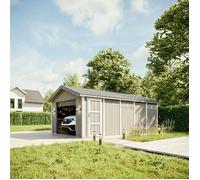 Garage qualité premium 21 m²- l378xl648 cm - gris