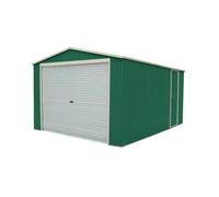 Garage Voiture Métallique Gardiun Essex 19 5 m² Extérieur 576x338x243 cm Vert