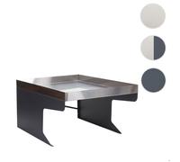 Garage XL pour tondeuse-robot avec bac à plantes HWC-G60, toit abri pour tondeuse, métal 47x70x100cm ~ inox, anthracite
