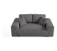 Lisa design Canapé droit 2 places - Gris clair