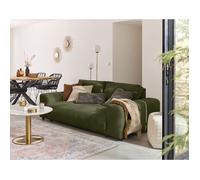 Lisa design Canapé droit 3 places Garance en velours côtelé Vert