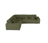 Lisa design Canapé modulable d'angle Garance - Vert