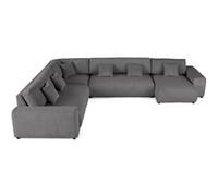 Lisa Design Garance - canapé modulable d'angle Gauche - 8 Places - en Velours côtelé