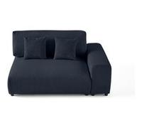 Garance - module d'assise 2 places avec accoudoir droit - en velours côtelé - Bleu nuit Bleu nuit G