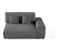 Lisa design canapé modulable 2 places droit - Gris foncé