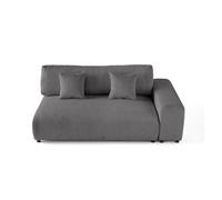 Lisa design canapé droit Garance 3 places - Gris foncé