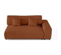 Garance - module d'assise 3 places avec accoudoir droit - en velours côtelé - Terracotta Terracotta G