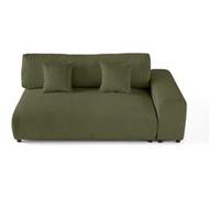 Garance - module d'assise 3 places avec accoudoir droit - en velours côtelé - Vert Vert G