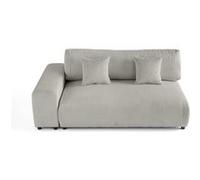 Lisa design Canapé droit 3 places - Gris clair