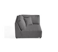 Lisa design Canapé d'angle Garance - Gris foncé