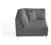 Lisa design Canapé d'angle Garance - Gris foncé