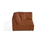 Lisa design module d'angle canapé modulable - Terracotta