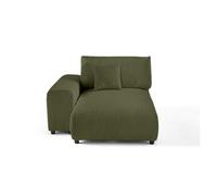 Garance - module d'assise méridienne gauche - en velours côtelé - Vert