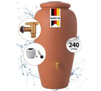 GARANTIA Kit Réservoir Amphore 240 L, terre cuite incl. robinet en laiton et raccord de descente