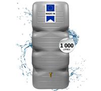 GARANTIA CUBUS Kit 1000 L, gris béton avec Robinet PE imitation Laiton