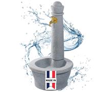 GARANTIA Fontaine ROMA gris granit clair avec robinet nostalgie, grande vasque