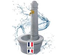 GARANTIA Fontaine ROMA gris granit clair avec robinet nostalgie, grande vasque