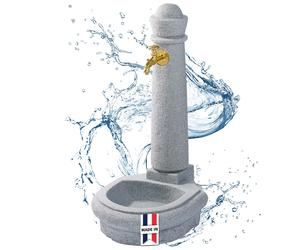 GARANTIA Fontaine VENEZIA en PE gris clair Livrée avec robinet laiton 3/4" déjà monté