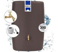 GARANTIA Kit Cuve murale SUNDA 300 L moka avec robinet laiton et collecteur Eco gris