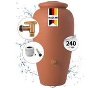 GARANTIA Kit Réservoir Amphore 240 L, terre cuite incl. robinet en laiton et raccord de descente