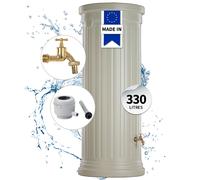 GARANTIA Kit Réservoir Colonne romaine 330 L sable avec robinet laiton et collecteur filtrant Eco gris