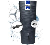 GARANTIA Kit Réservoir NATURA 2en1 350 L graphite avec robinet Design chromé, bac à plantes intégré et collecteur Speedy